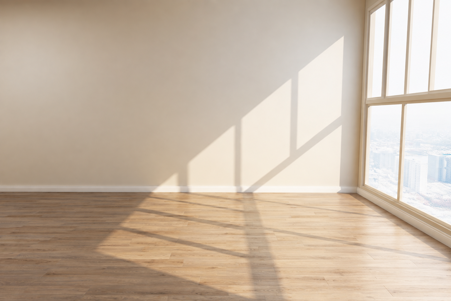 Simulare AI: aceeași cameră, fără mobilier și decorațiuni